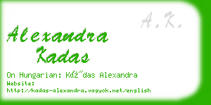 alexandra kadas business card